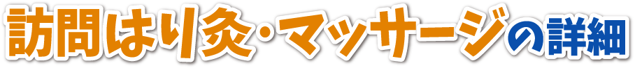 訪問はり灸・マッサージの詳細